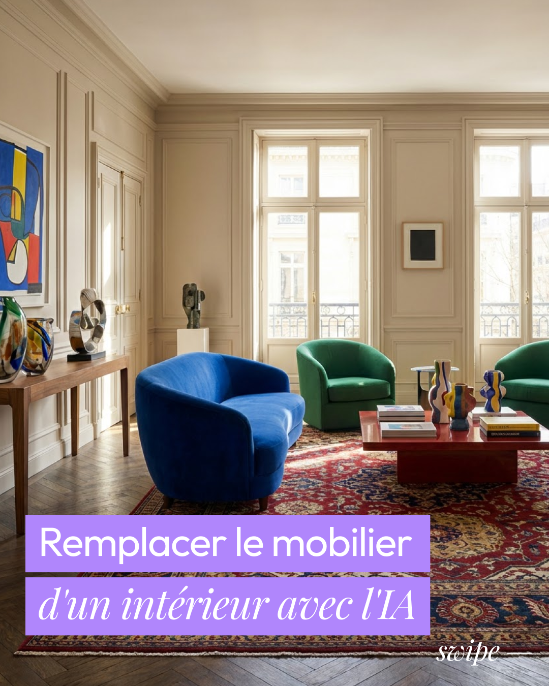 Changer le mobilier d'un interieur avec l'IA