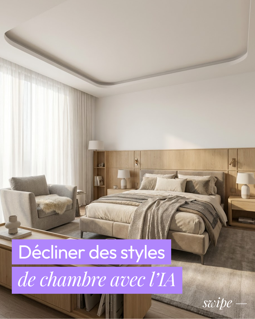 Decliner des styles d'une chambre avec l'IA