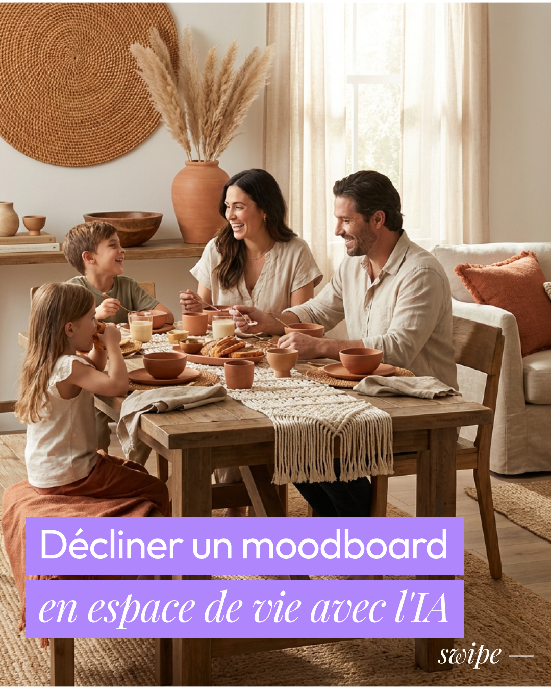 Decliner un moodboard en espace de vie avec l'IA