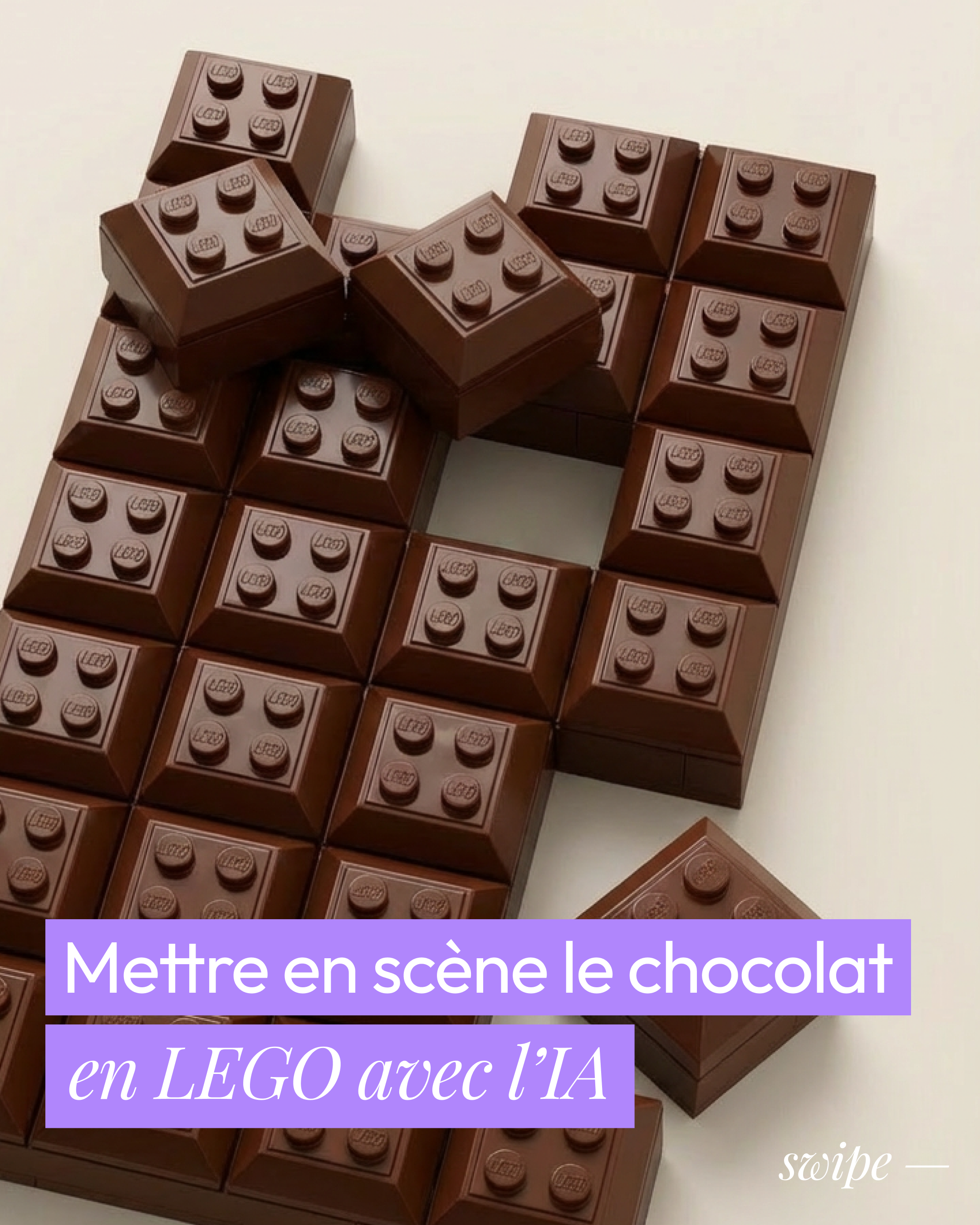 Mettre en scene le chocolat en Lego avec l'IA